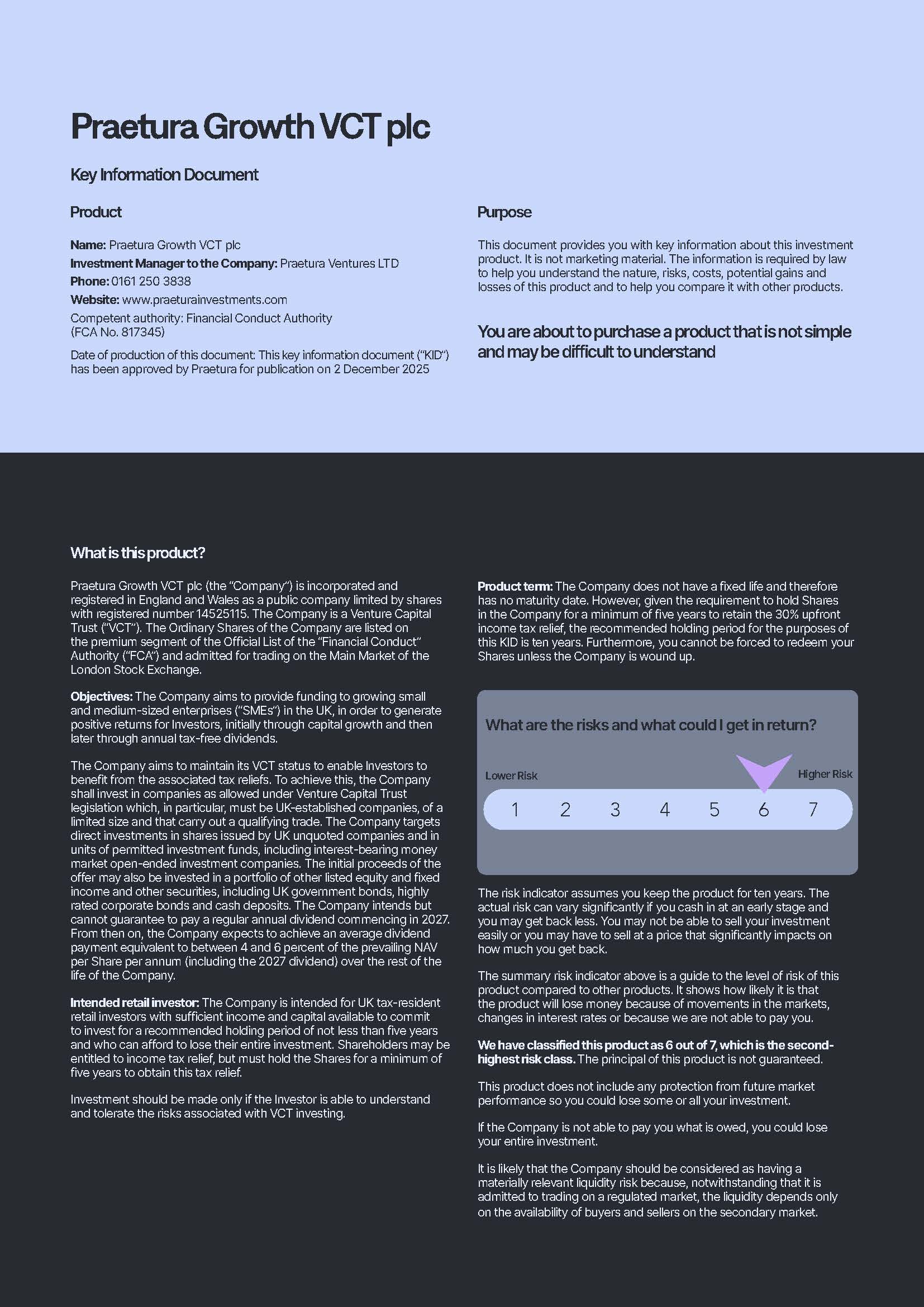 Key Information Document 2025-26